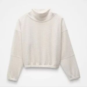 PrAna Olivia Long-Sleeve Textured Pullover Sweater In Canvas NWOT